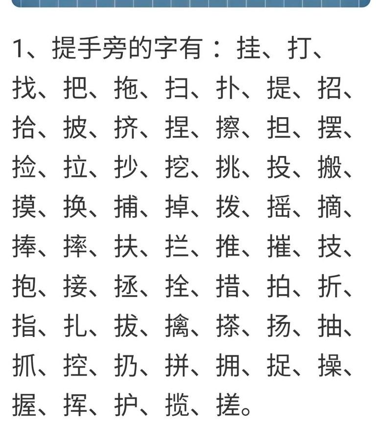 汉字构造奥秘：提手旁变形记