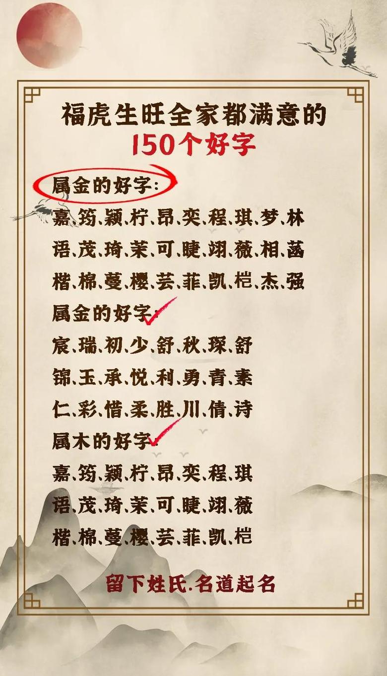 取名字最旺的3个字