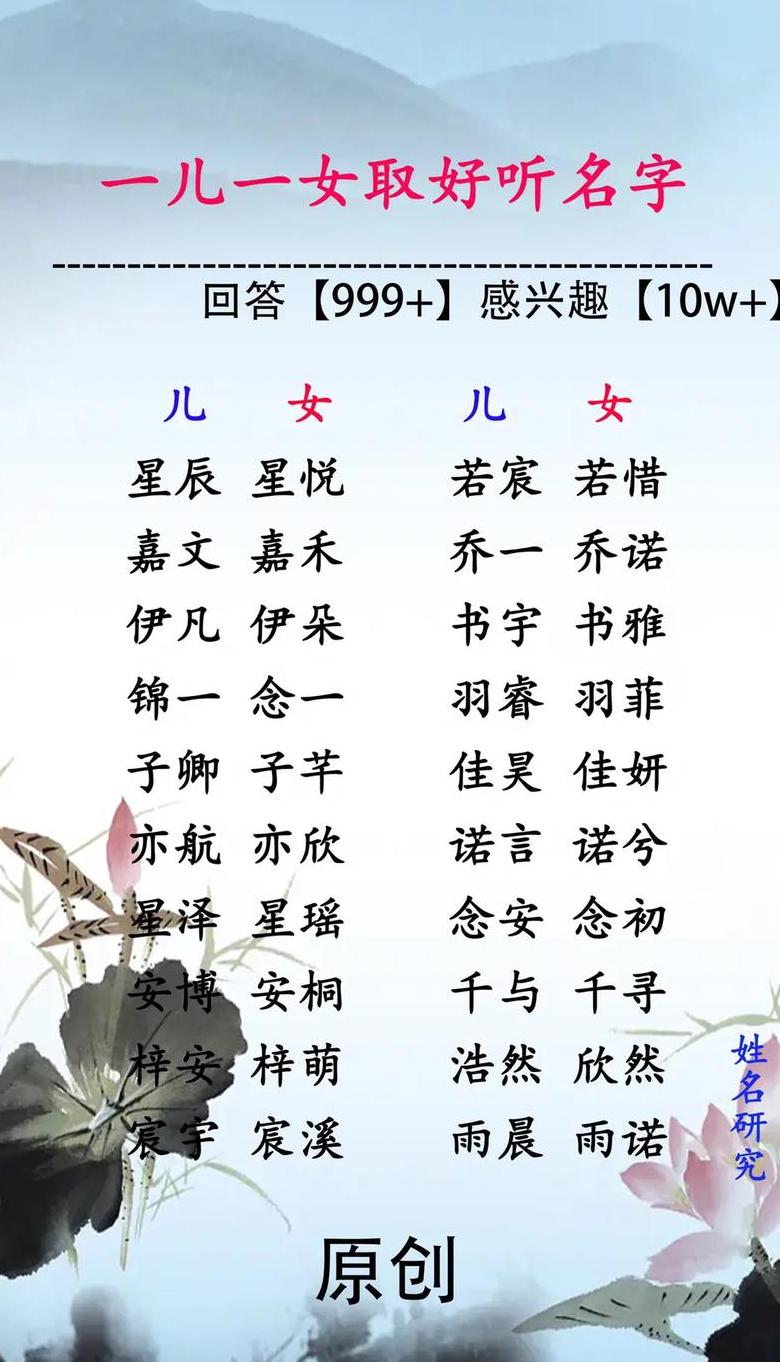 孩子名字起名攻略：取好听的男孩女孩名字的方法与建议