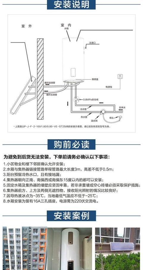 壁挂式太阳能热水器安装指南及优缺点分析