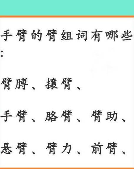臂的多音字用法及组词解析