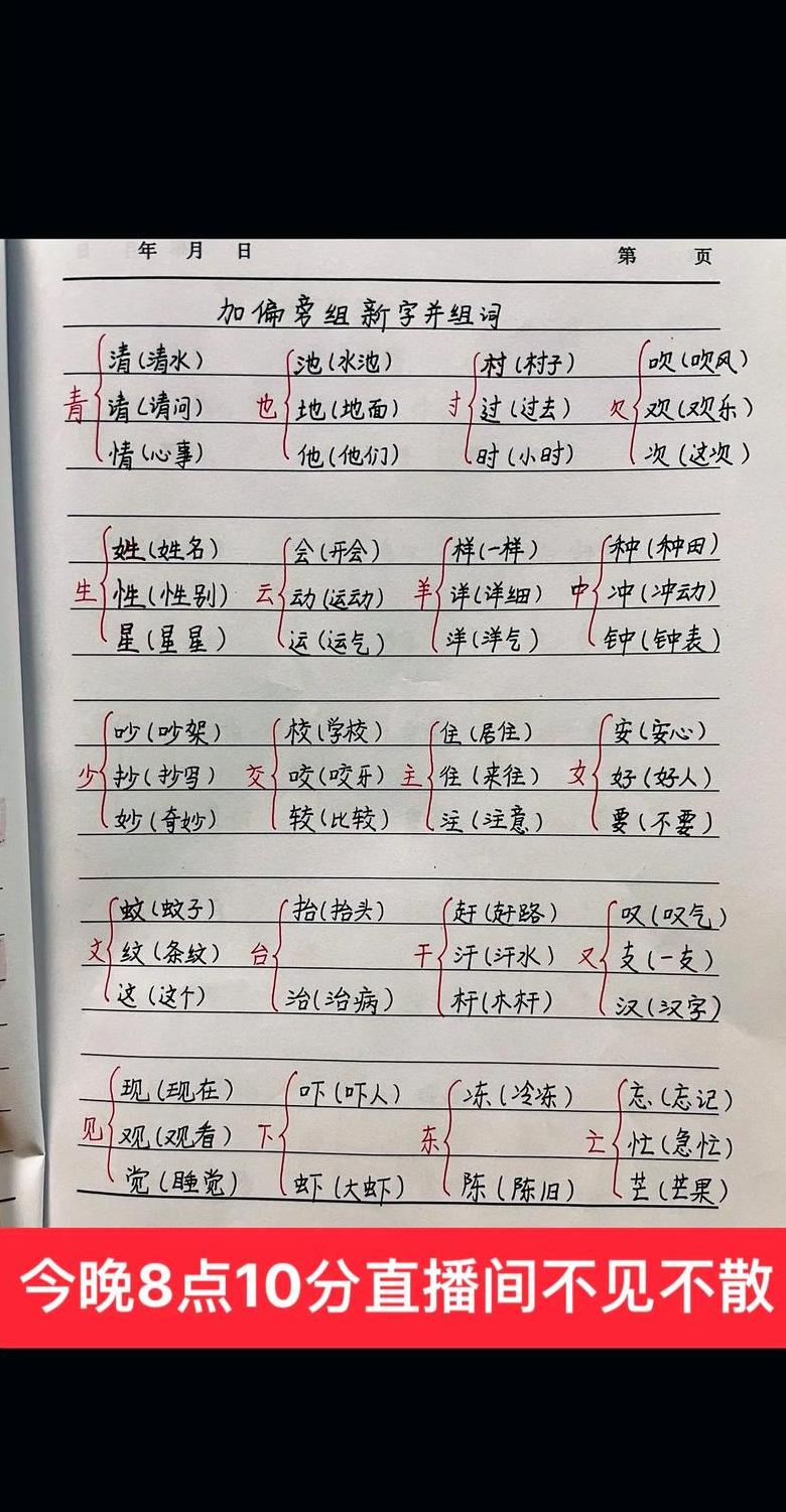 汉字詹加偏旁组新词解析