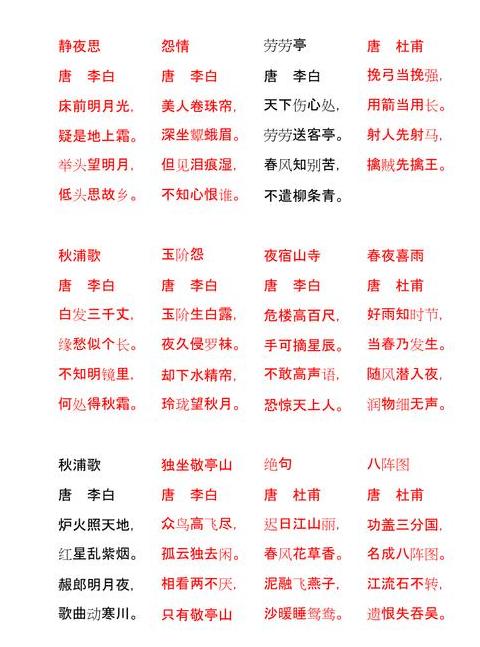 唐诗宋词精选200+100首