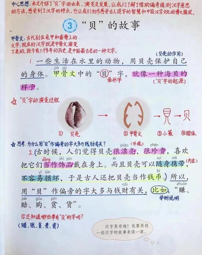 贝偏旁巧组合，汉字新词探秘